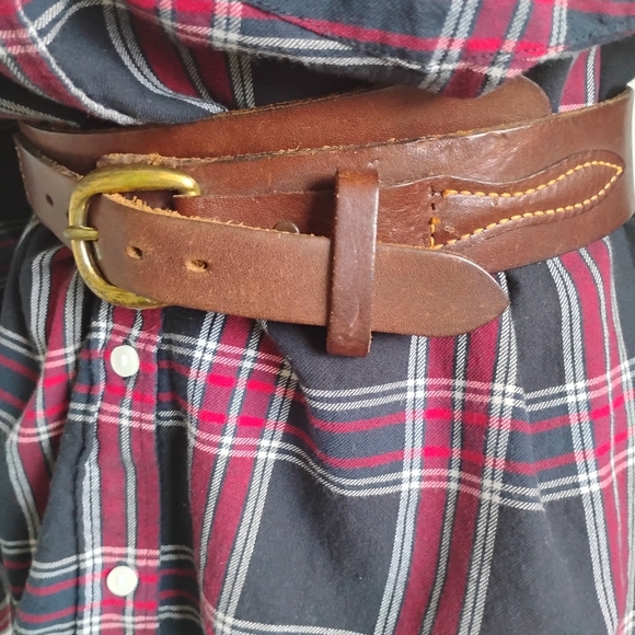 Genuine Leather Belt Classic Cowboy Western Bohemian Southwestern Size S/M - Picture 5 of 12